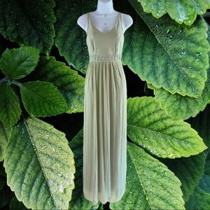 Light Green Maxi Crochet Dress